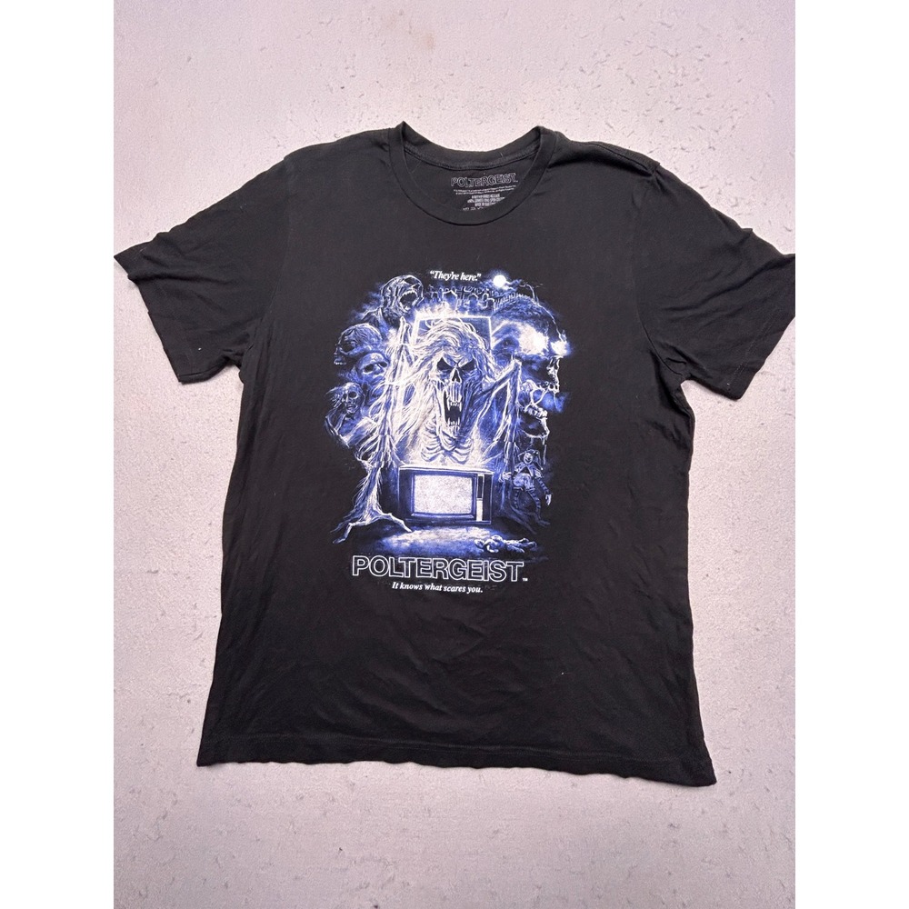 Gutter Garbs Poltergeist T-Shirt 100% Cotton Black XL Mens